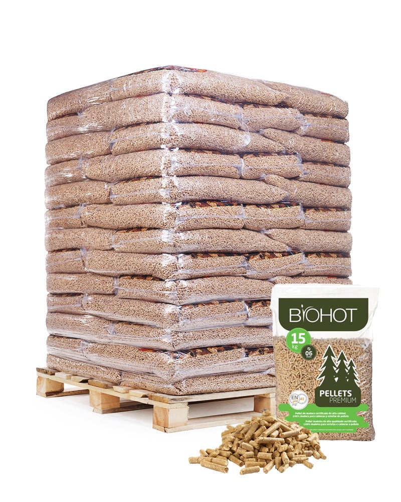 Pellets de madeira (65 x 15kg) biohot