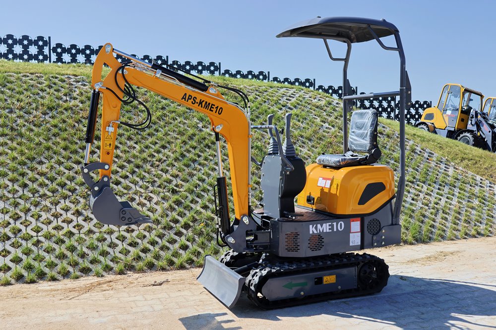 Miniescavadeira APS KME10 com braço giratório