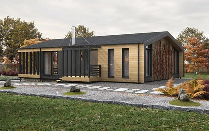 Casa pré-fabricada disponível imediatamente Chalet K-Home-M-80