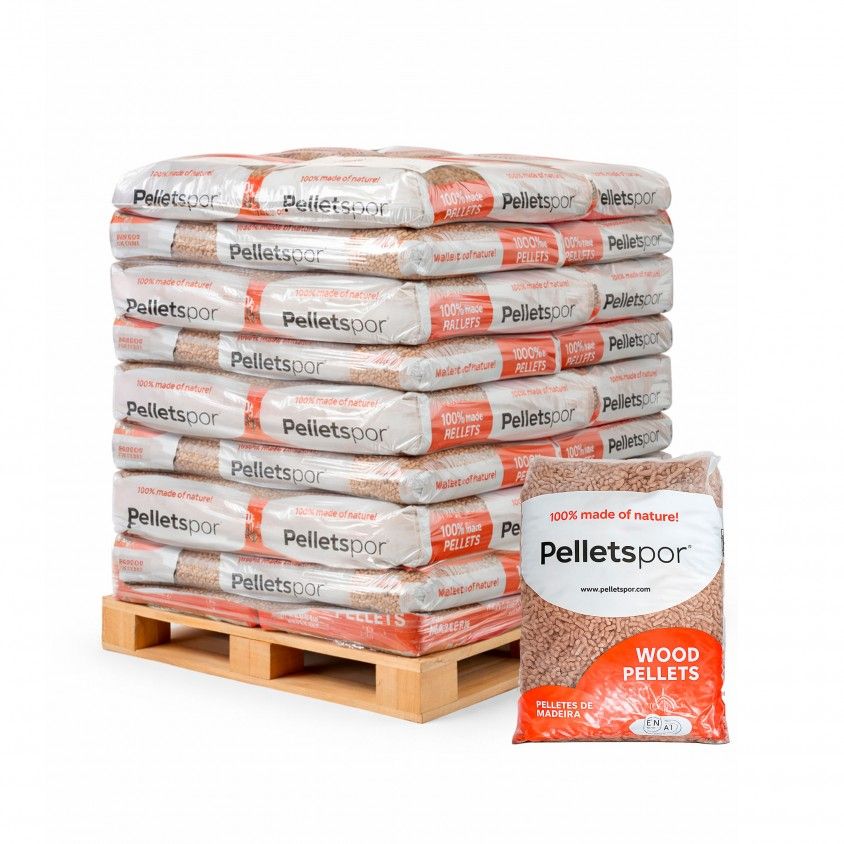 Pelletspor 6mm palete 65 sacos 15kg