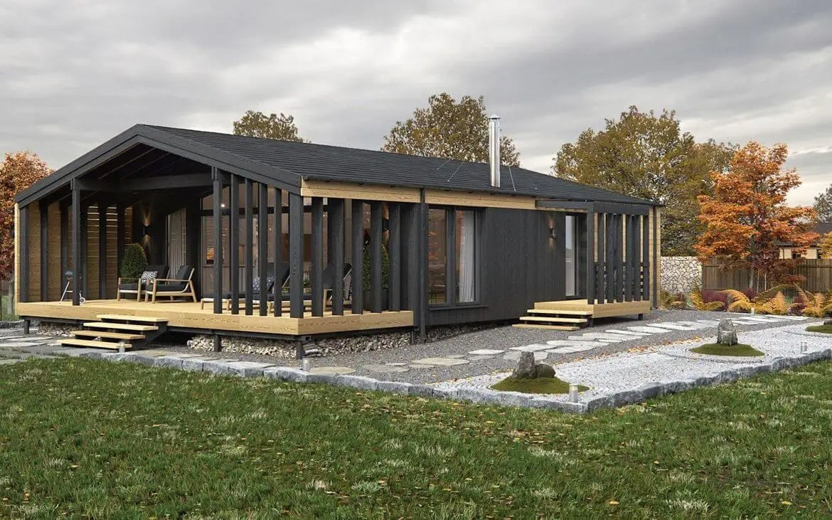 Casa pré-fabricada disponível imediatamente Chalet K-Home-M-80