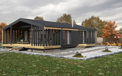 Casa pré-fabricada disponível imediatamente Chalet K-Home-M-80
