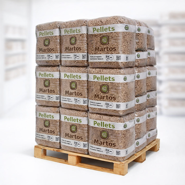Pellets de madeira de pellets martos – palete com 15 kg 70 sacos