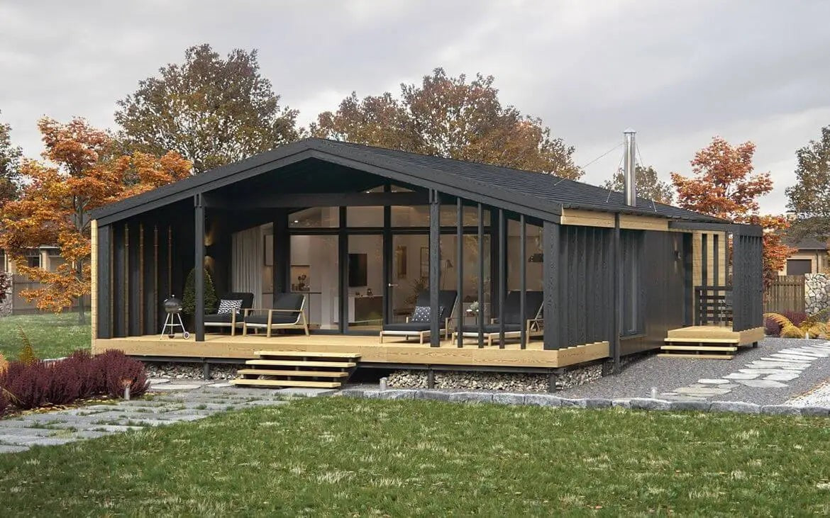 Casa pré-fabricada disponível imediatamente Chalet K-Home-M-80