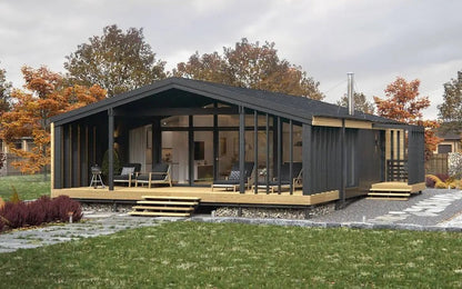Casa pré-fabricada disponível imediatamente Chalet K-Home-M-80