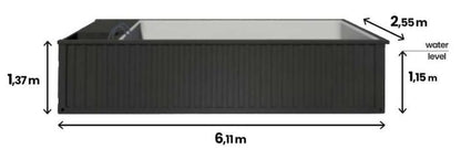 PISCINA CONTÊINER 6,2 M x 2,5 M JET SWIM, SPORT & SPA