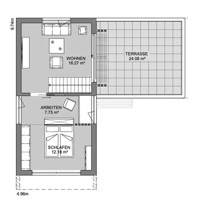 Casa modular de dois andares X-Sense de 75