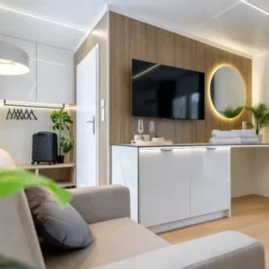 Casa Móvel Pro com dois quartos de 4 camas 57m²