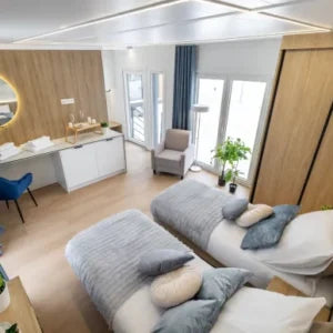 Casa Móvel Pro com dois quartos de 4 camas 57m²