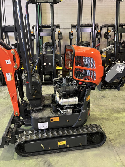 Mini Escavadeira 1200 kg Motor Kubota 3 Cilindros com Lagartas Retráteis de 74 cm