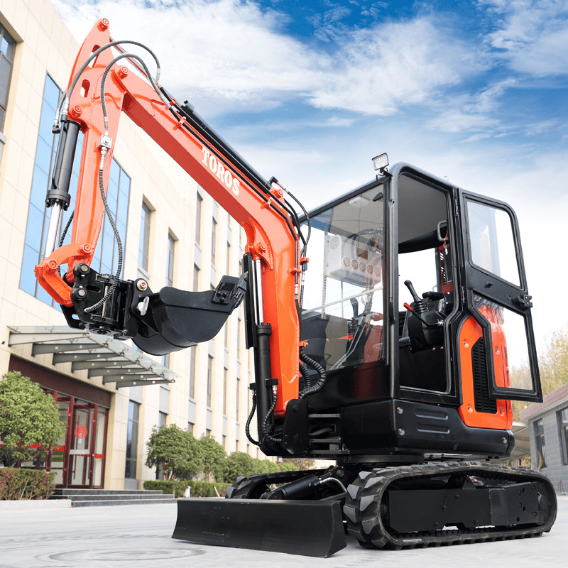 Mini Escavadeira de 2,5 Toneladas com Cabine 24,5 KW – TOROS TE-25
