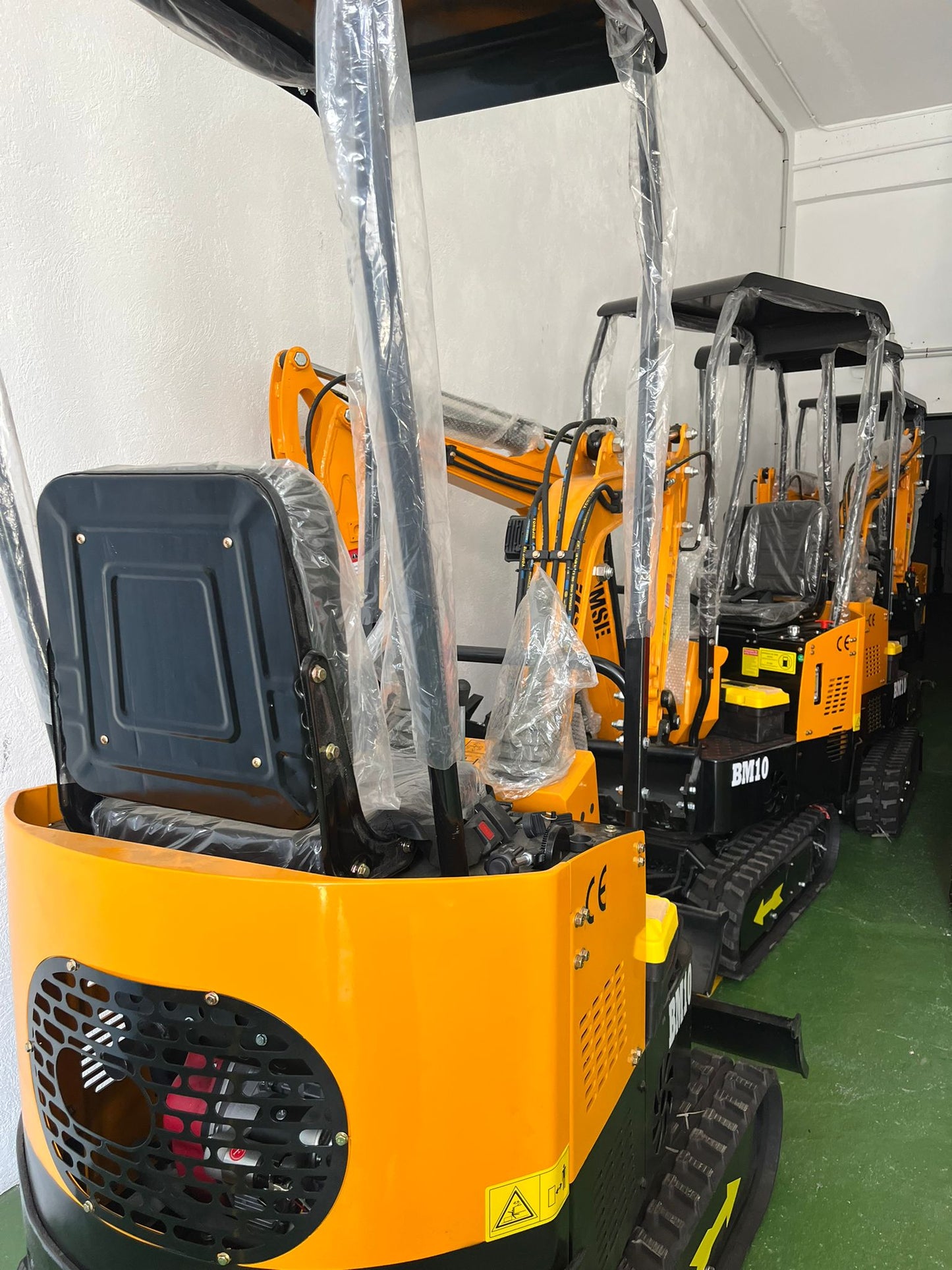 Mini escavadeira giratória JPC BAIMSE BM10 de 1 tonelada, motor monocilíndrico