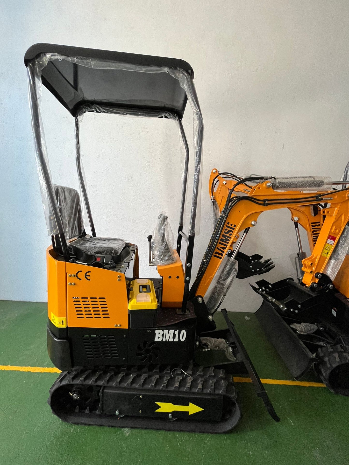 Mini escavadeira giratória JPC BAIMSE BM10 de 1 tonelada, motor monocilíndrico