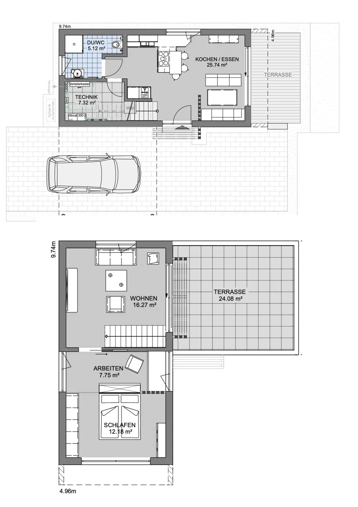 Casa modular de dois andares X-Sense de 75