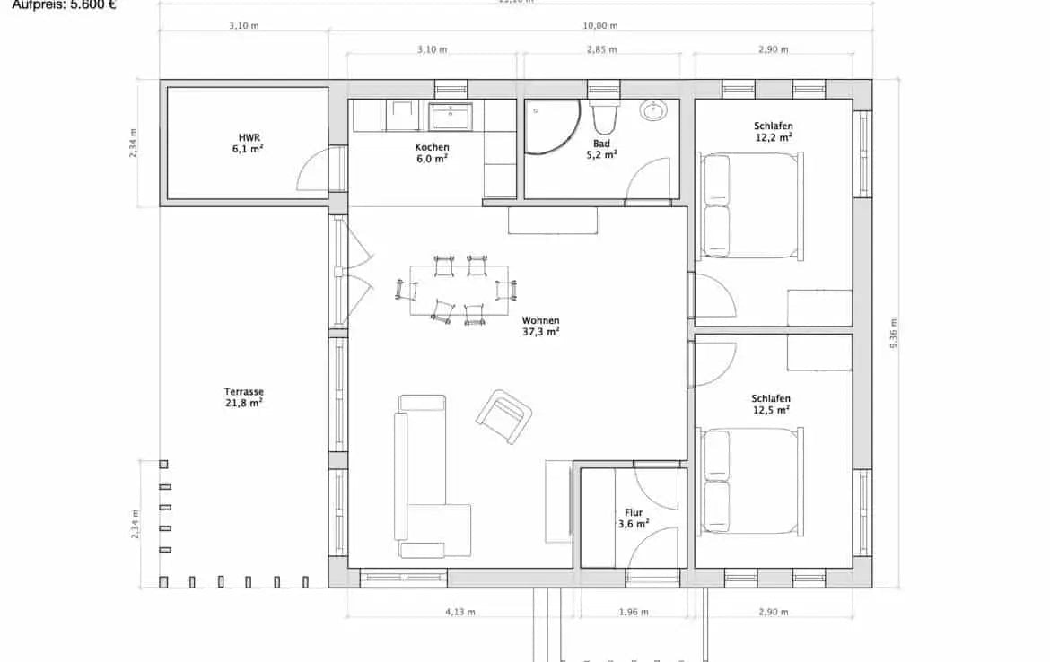 Casa pré-fabricada disponível imediatamente Chalet K-Home-M-80