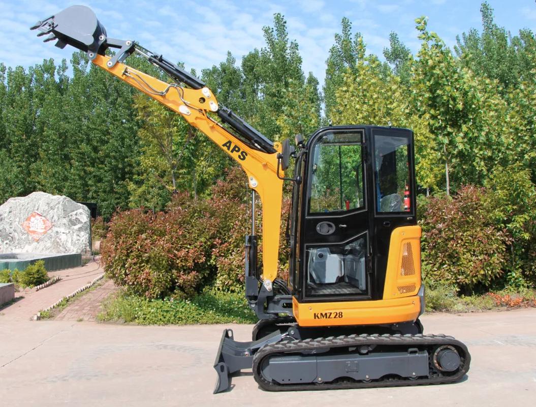Mini escavadeira APS KMZ 28 com braço de torção