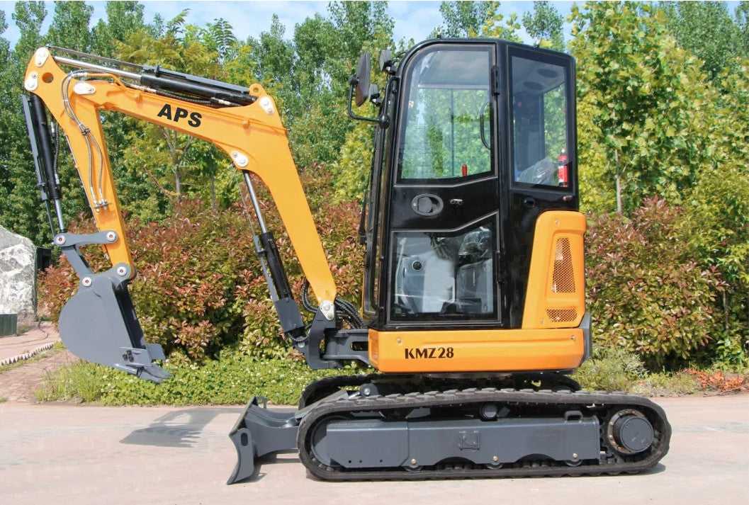 Mini escavadeira APS KMZ 28 com braço de torção