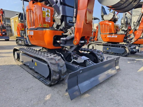 Miniescavadora compacta Deleks s100 1 tonelada, motor diesel de 3 cilindros, giro zero