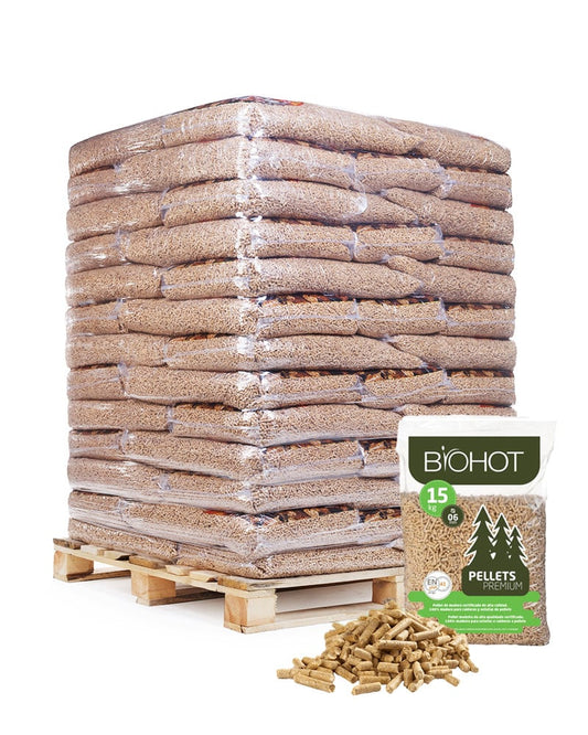 Pellets de madeira (65 x 15kg) biohot